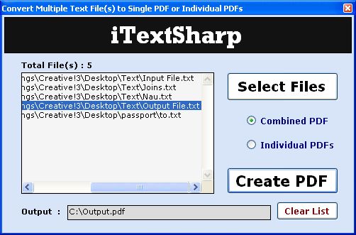 java convert text file to pdf